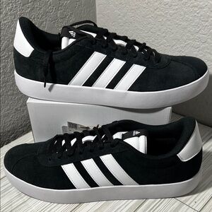 Adidas Men's Classic VL court 3.0 Black White lace up Sneakers size‎ 11.5 ID6278